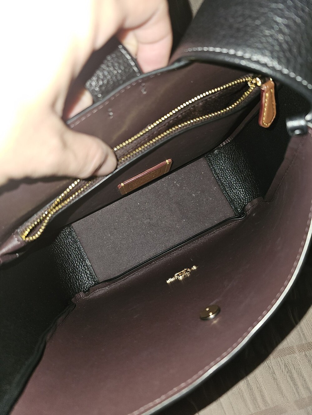Coach Black Leather Hobo Crossbody Bag - Picture 8 of 10